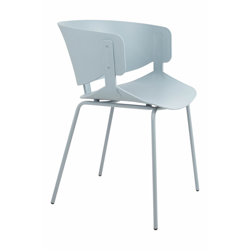 ARM-001.GREY Krzesło GARRET jasnoszare King Home