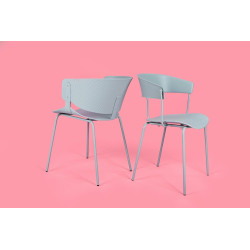 ARM-001.GREY Krzesło GARRET jasnoszare King Home