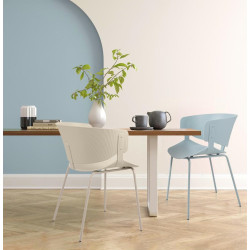 ARM-001.GREY Krzesło GARRET jasnoszare King Home