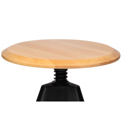 PW-016.CZARNY Krzesło barowe regulowane TOM czarne - polipropylen, drewno bukowe King Home