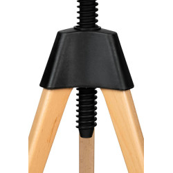 PW-016.CZARNY Krzesło barowe regulowane TOM czarne - polipropylen, drewno bukowe King Home