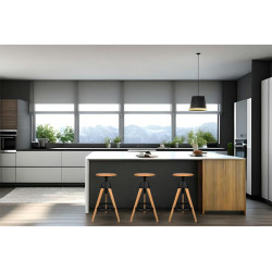 PW-016.CZARNY Krzesło barowe regulowane TOM czarne - polipropylen, drewno bukowe King Home