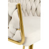 KH150110019 Krzesło TRESSE beżowe - welur, podstawa złota King Home