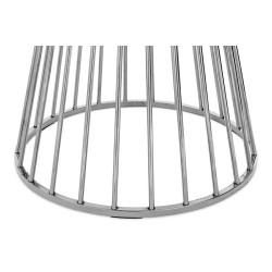 KH1204100129.CHROM Stół GLAM MARBLE 110 - MDF, chromowana podstawa King Home