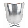 KH1501100205 Fotel EGG AVIATOR PU brązowy King Home