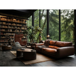 KH1501100205 Fotel EGG AVIATOR PU brązowy King Home