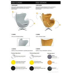 KH1501100205 Fotel EGG AVIATOR PU brązowy King Home