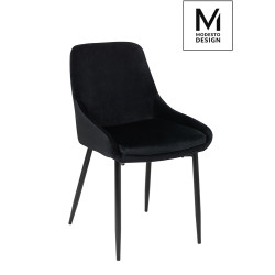 J-03.BLACK MODESTO krzesło CLOVER czarne - welur, metal King Home