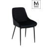 J-03.BLACK MODESTO krzesło CLOVER czarne - welur, metal King Home