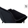 J-03.BLACK MODESTO krzesło CLOVER czarne - welur, metal King Home