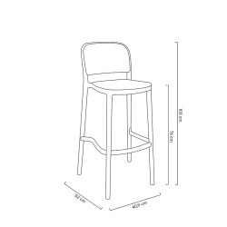 KH010100246 Krzesło barowe WICKY białe King Home