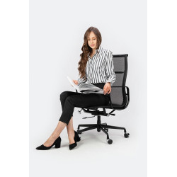 KH1501100177 Fotel biurowy AERON PREMIUM czarny - siatka, aluminium King Home