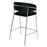KH1201100129,74.SIL Krzesło barowe MARGO 65 czarny - welur, podstawa chromowana King Home