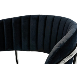 KH1201100129,74.SIL Krzesło barowe MARGO 65 czarny - welur, podstawa chromowana King Home