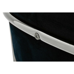 KH1201100129,74.SIL Krzesło barowe MARGO 65 czarny - welur, podstawa chromowana King Home