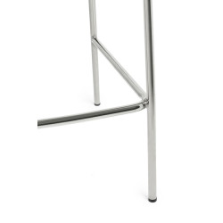 KH1201100129,74.SIL Krzesło barowe MARGO 65 czarny - welur, podstawa chromowana King Home