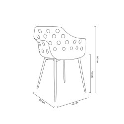 CHE-012 Krzesło JASON czarne - polipropylen, metal King Home