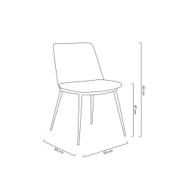 KH1201100122.32 Krzesło DIEGO khaki / beżowe King Home