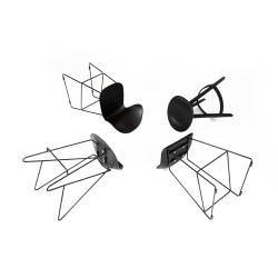 PC-148A.76 Krzesło barowe ROLF czarne 76 King Home