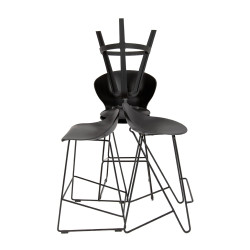 PC-148A.76 Krzesło barowe ROLF czarne 76 King Home