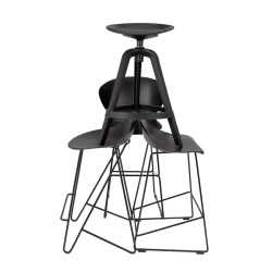 PC-148A.76 Krzesło barowe ROLF czarne 76 King Home