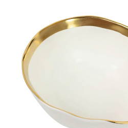 60501 KARE miska BELL 15 cm biało-złota King Home