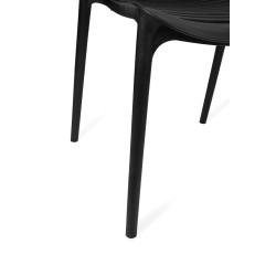 KH010100217 Krzesło SUNNY czarne - polipropylen King Home