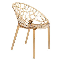KH010100319 Krzesło KORAL amber - poliwęglan King Home