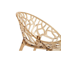 KH010100319 Krzesło KORAL amber - poliwęglan King Home