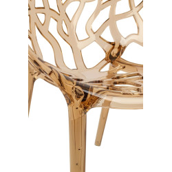 KH010100319 Krzesło KORAL amber - poliwęglan King Home