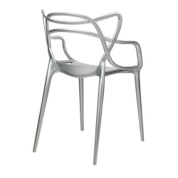 173-APP1.SILVER Krzesło LUXO srebrne - ABS King Home