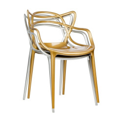 173-APP1.SILVER Krzesło LUXO srebrne - ABS King Home