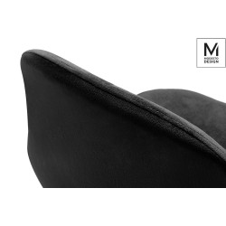 PM069.BLACK.VELVET MODESTO krzesło LUCY czarne - welur, metal King Home
