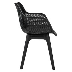 KH010100225 Krzesło LANDI czarne - polipropylen King Home