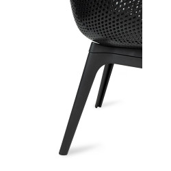 KH010100225 Krzesło LANDI czarne - polipropylen King Home