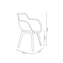 KH010100225 Krzesło LANDI czarne - polipropylen King Home