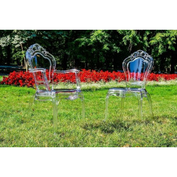 777-APC Krzesło KING ARM transparentne - poliwęglan King Home