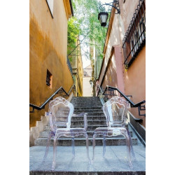 777-APC Krzesło KING ARM transparentne - poliwęglan King Home