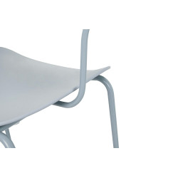 PC-161.GREY Krzesło JETT jasnoszare - polipropylen, metal King Home