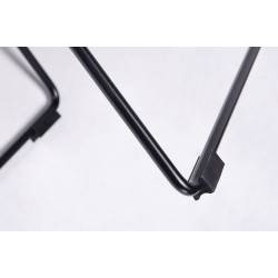 MC-020A.B.B Krzesło NET SOFT czarne - czarna poduszka, metal King Home