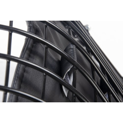 MC-020A.B.B Krzesło NET SOFT czarne - czarna poduszka, metal King Home