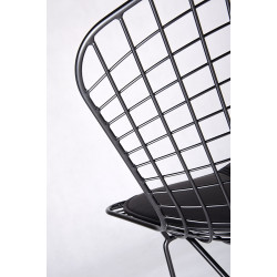 MC-020A.B.B Krzesło NET SOFT czarne - czarna poduszka, metal King Home