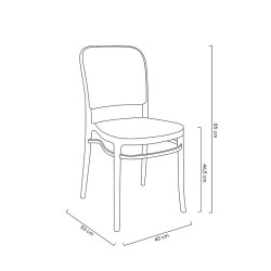 KH010100245 Krzesło WICKY białe King Home