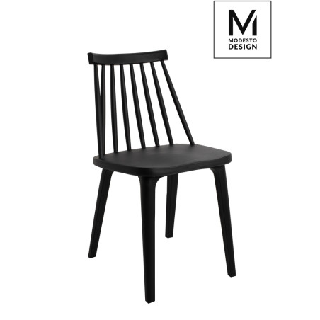 PC-104S.BLACK MODESTO krzesło RIBS BLACK czarne - polipropylen King Home