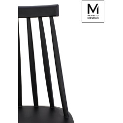 PC-104S.BLACK MODESTO krzesło RIBS BLACK czarne - polipropylen King Home