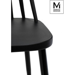 PC-104S.BLACK MODESTO krzesło RIBS BLACK czarne - polipropylen King Home