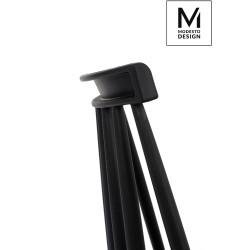 PC-104S.BLACK MODESTO krzesło RIBS BLACK czarne - polipropylen King Home