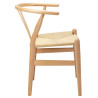 KH1501100117 Krzesło WISHBONE natural - drewno bukowe, naturalne włókno King Home