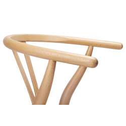 KH1501100117 Krzesło WISHBONE natural - drewno bukowe, naturalne włókno King Home