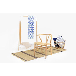 KH1501100117 Krzesło WISHBONE natural - drewno bukowe, naturalne włókno King Home